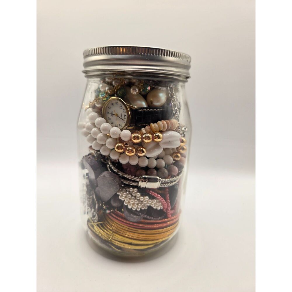 J16.  Mystery Jewelry Quart Jar